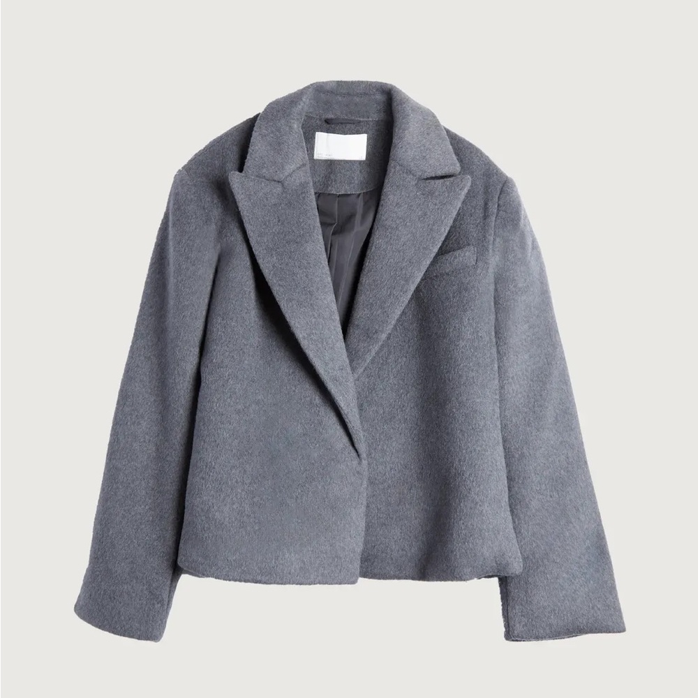 Short wool blend coat